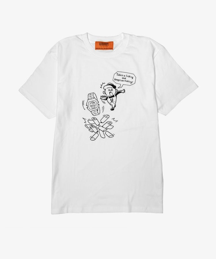 モユル ART MIX 個性柄 プルオーバー Tシャツ MEA HULA - レディース フラガール柄 ハワイTシャツ オフホワイト