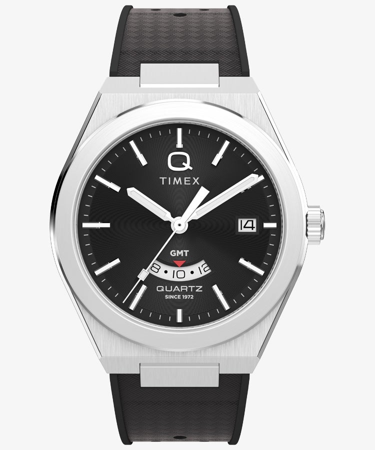 最終値下げ！　Q TIMEX コンチネンタル GMT Q Timex Continental GMT 39mm Synthetic Rubber Watch - TW2Y24900