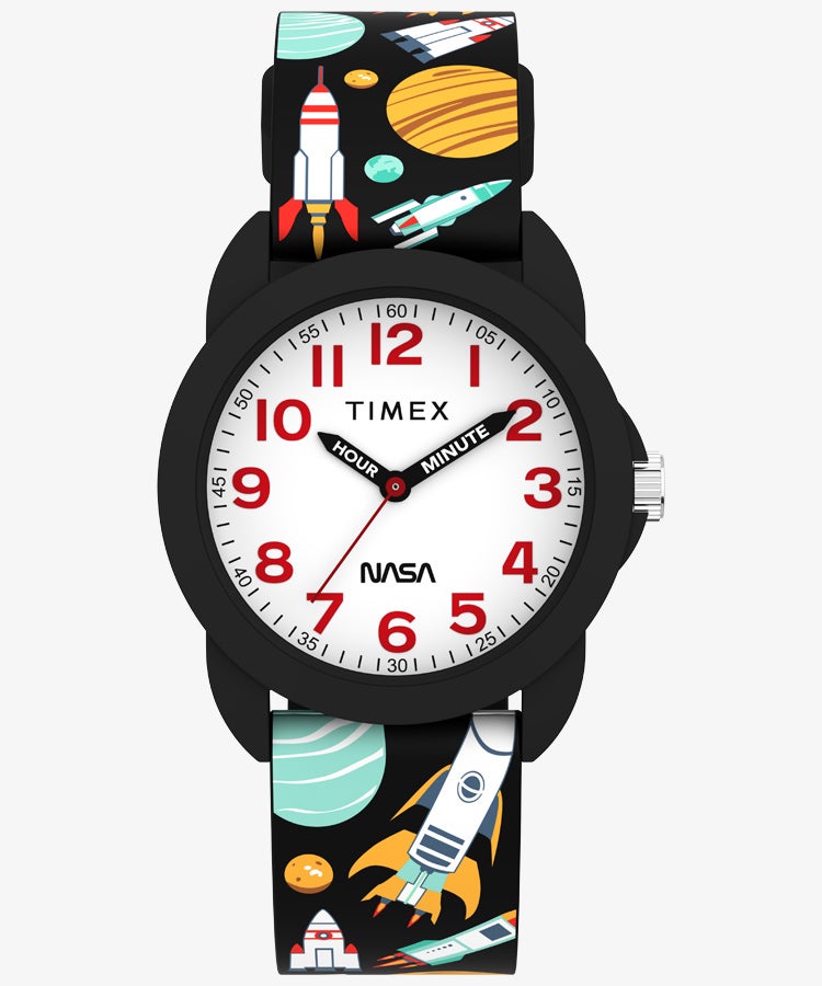 TIMEX アナログ腕時計 オレンジと白ダイヤル TIMEX（タイメックス） NASA アルテミス計画 コラボレーションモデル